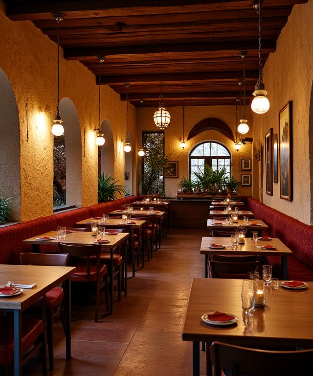 L'interno accogliente e rustico del ristorante Gusto Corsivo.